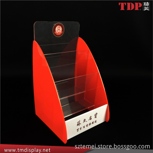 custom wholesale 3 tier brochure pocket freestanding acrylic leaflet holder